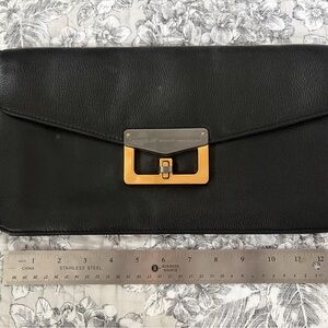 Marc By Marc Jacobs Black Clutch with Gold Accent